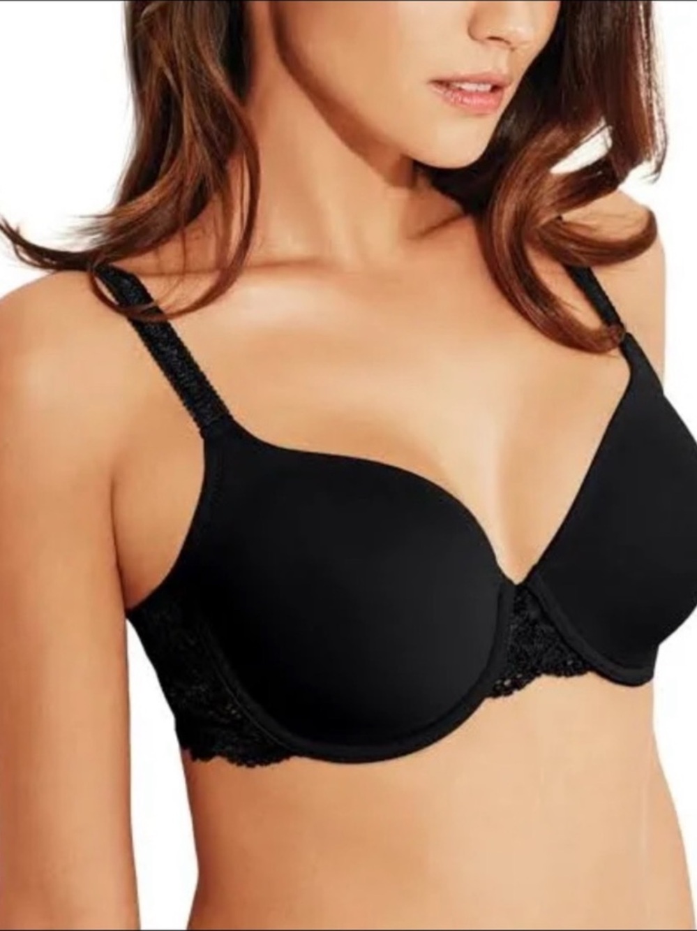 NWT Wacoal Black French Garden Underwire Contour Bra 85340